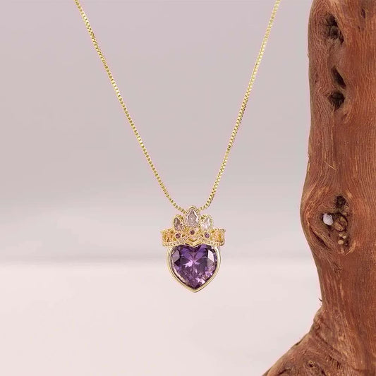 Royal Heart Crown Necklace – A Jewel Fit for a Queen!
