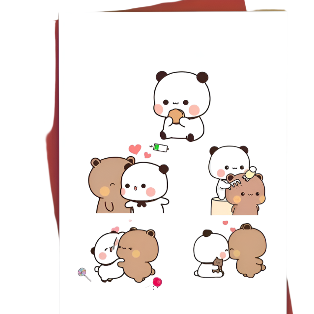 Cute Bear Couple Card