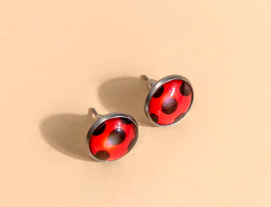 Ladybug Stud Earrings